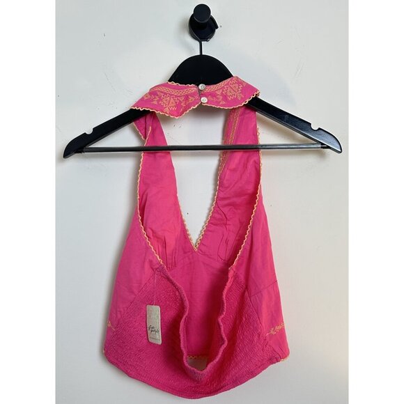 FREE PEOPLE Hello Lover Top in Pink Combo Size Small NWT - Picture 6 of 8